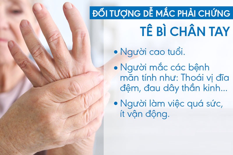 Đối tượng dễ mắc phải tê bì tay chân